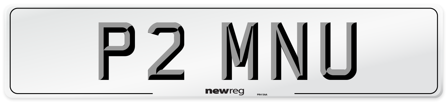 P2 MNU Number Plate from New Reg
